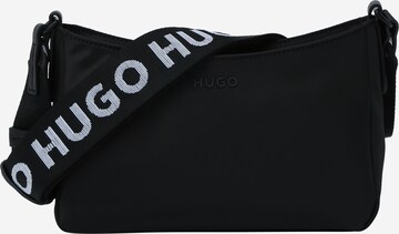 HUGO - Mala de ombro 'Bel' em preto: frente