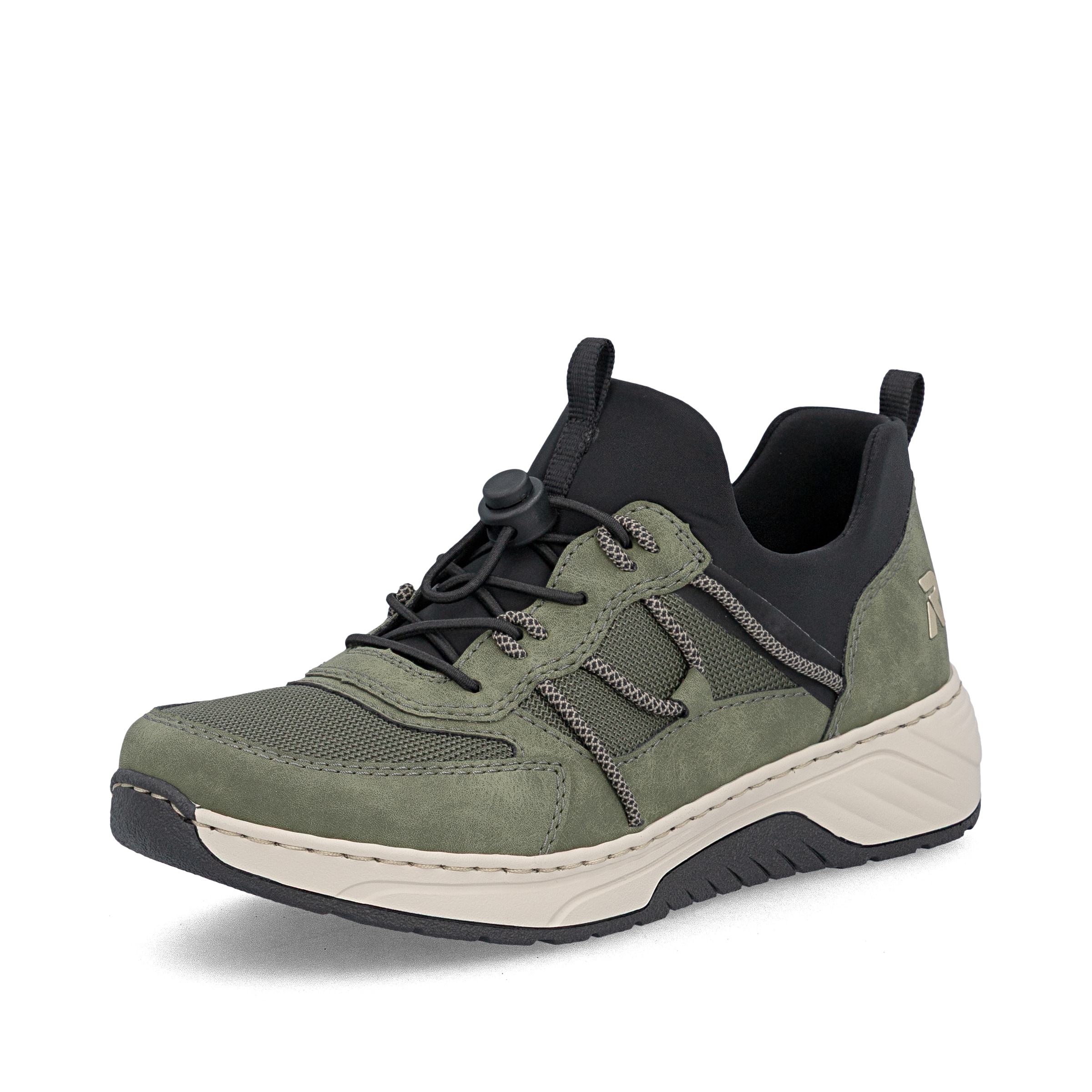 Chaussure de sport à lacets Rieker en vert : devant