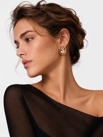 RteRmeNaušnice 'Sparkle Oval Crystal Gold Earrings' - zlatna boja
