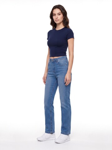 ESRA Regular Jeans 'Straight Leg Jeans aus extra weicher Baumwolle'‌‌ in Blau