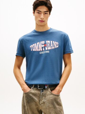 zils Tommy Jeans T-Krekls: no priekšpuses