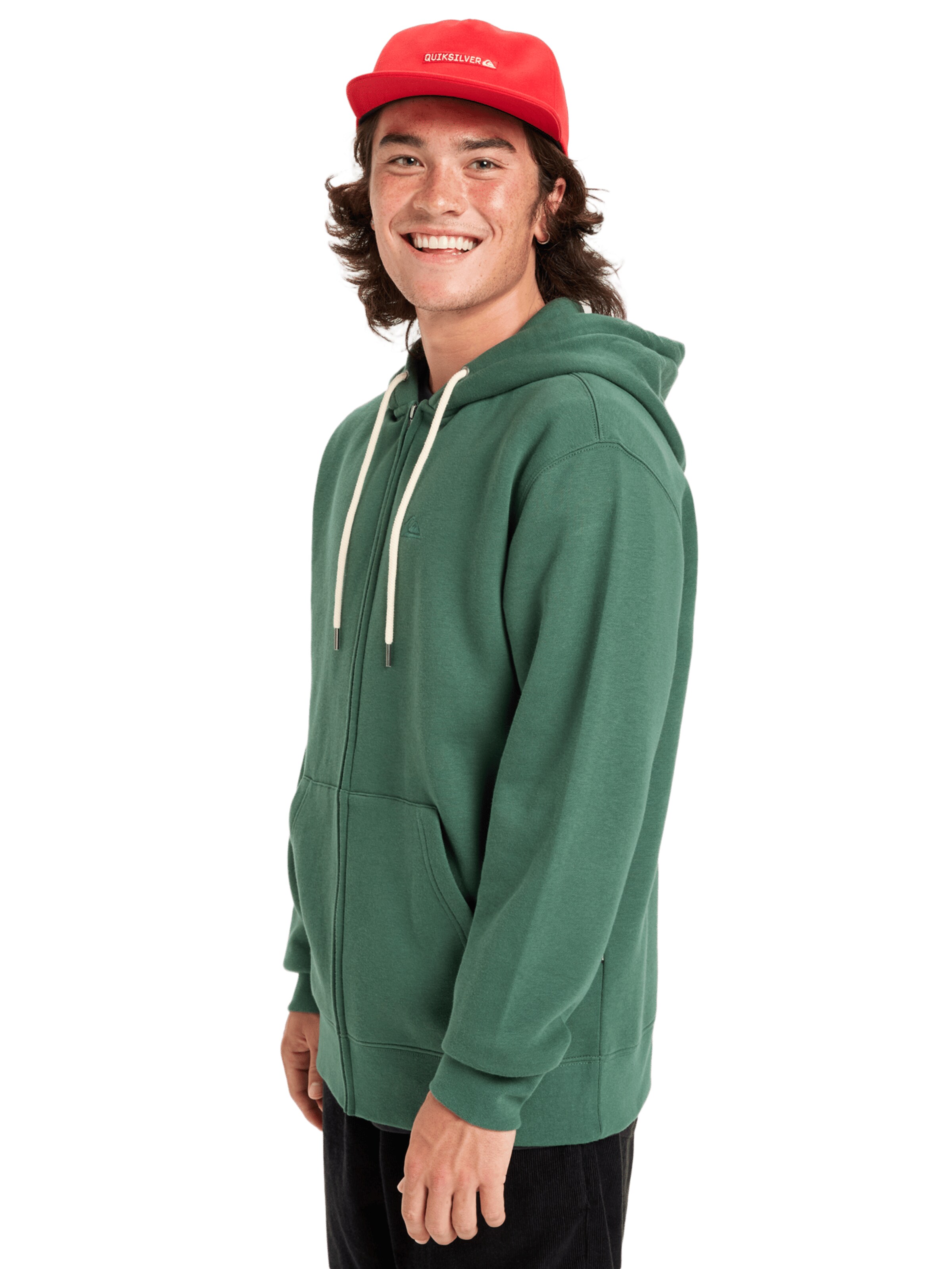 QUIKSILVER Sweatjacke 'Salt Water' in Grün
