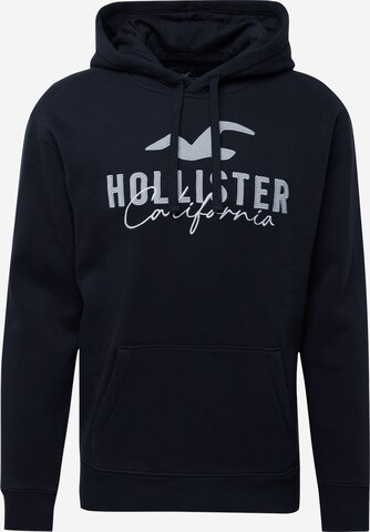 HOLLISTERSweater majica - crna boja: prednji dio