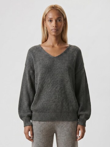 americandreams Oversized sweater 'Milana Cotton' in Grey: front