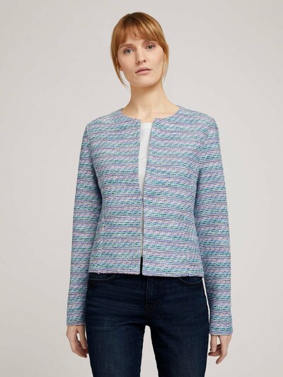 TOM TAILOR Blazer in blau / grau / rosa, Modelansicht