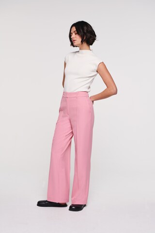 Aligne Regular Trousers with creases 'FEMI' in Pink