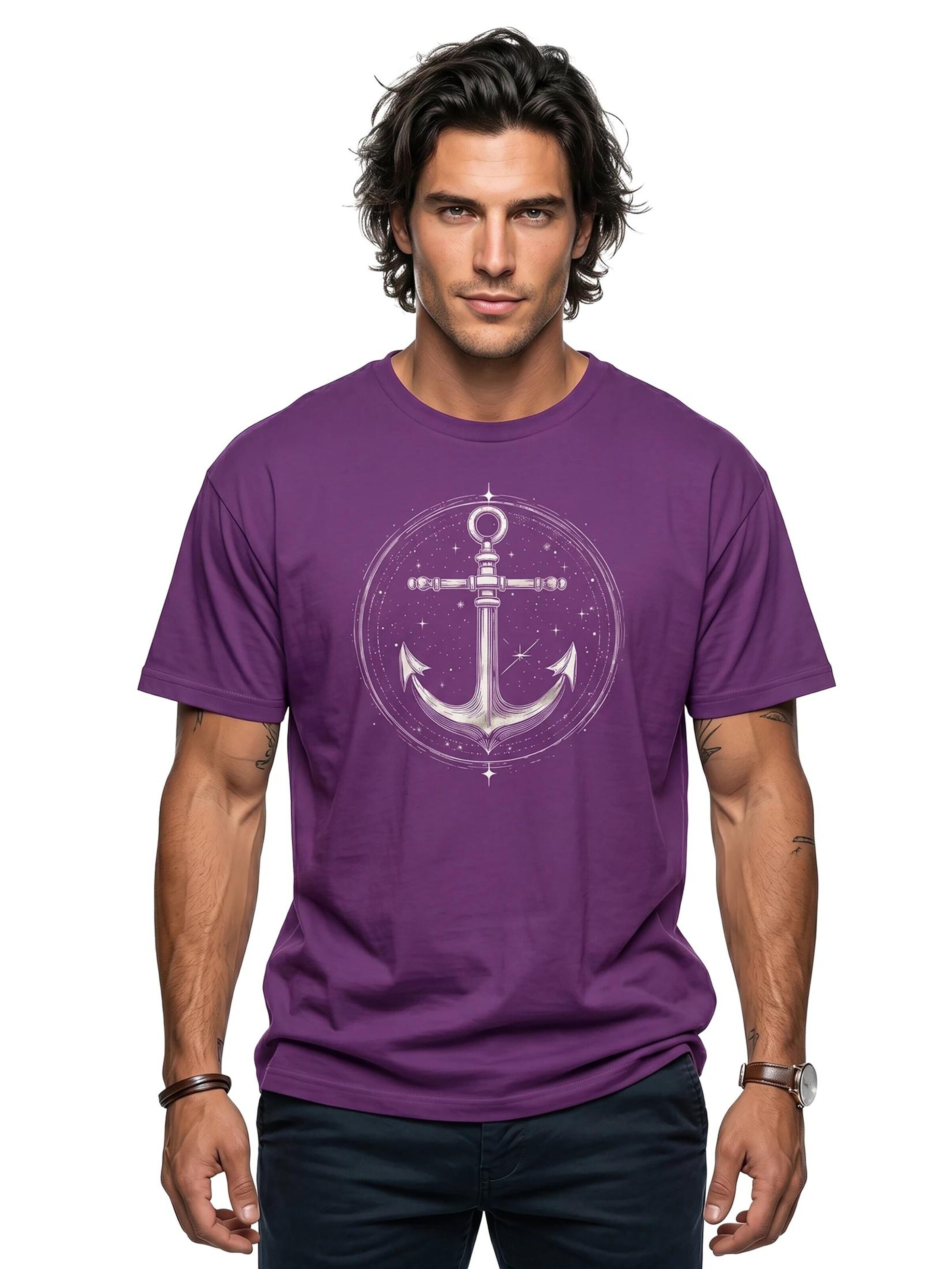 MAKAYA Shirt 'Space Anchor' in Purple