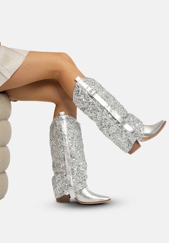 Bottes de cowboy Salinyang en argent