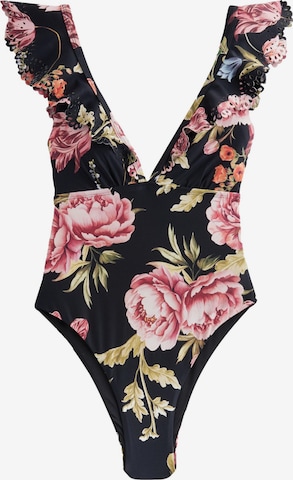 Next Bustier Uimapuku värissä musta: etupuoli