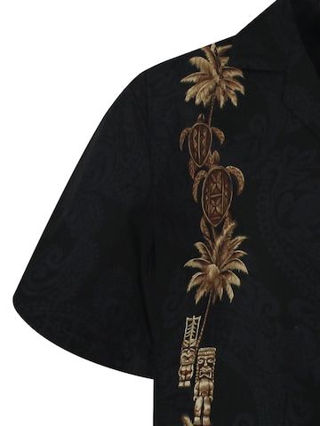 Pacific Legend Regular fit Button Up Shirt 'Turtle New' in Black