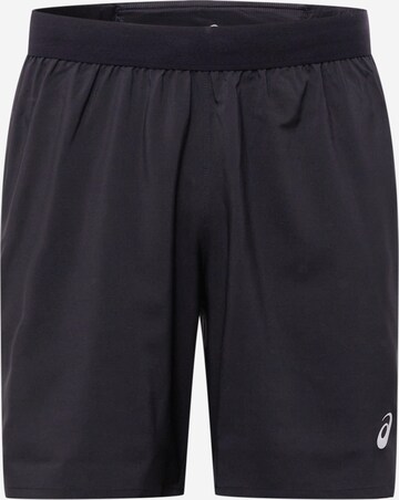 Regular Pantalon de sport 'Road' ASICS en noir : devant