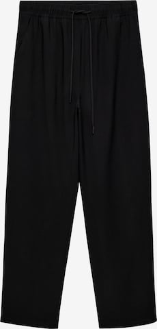 MANGO Loose fit Trousers 'FLUIDO' in Black: front