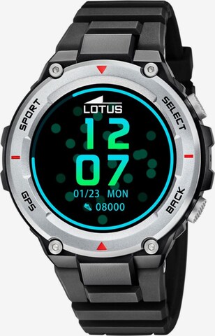 Montre digitale Lotus en argent : devant