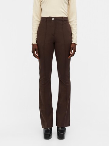 Bootcut Pantalon 'Marion' OBJECT en marron : devant