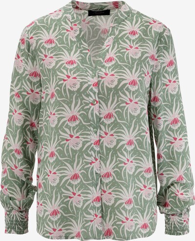Aniston CASUAL Bluse in grün / mischfarben, Produktansicht