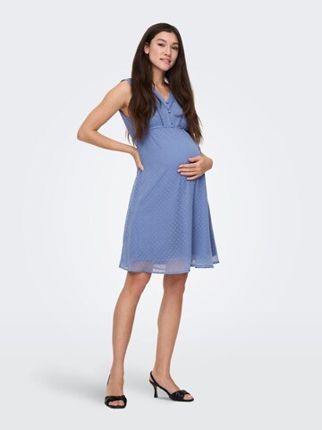 Only Maternity Dress in Blue: front