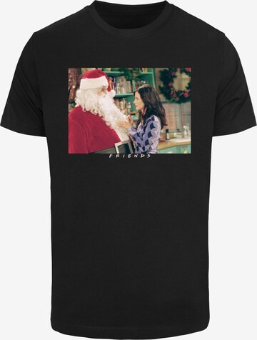 ABSOLUTE CULT Shirt 'Friends - Santa Chandler' in Black: front