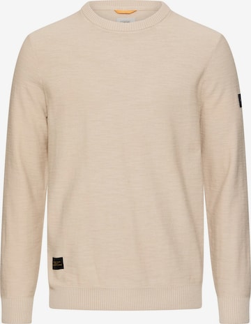 CAMEL ACTIVE Strickpullover aus reiner Baumwolle in Beige: Vorderseite