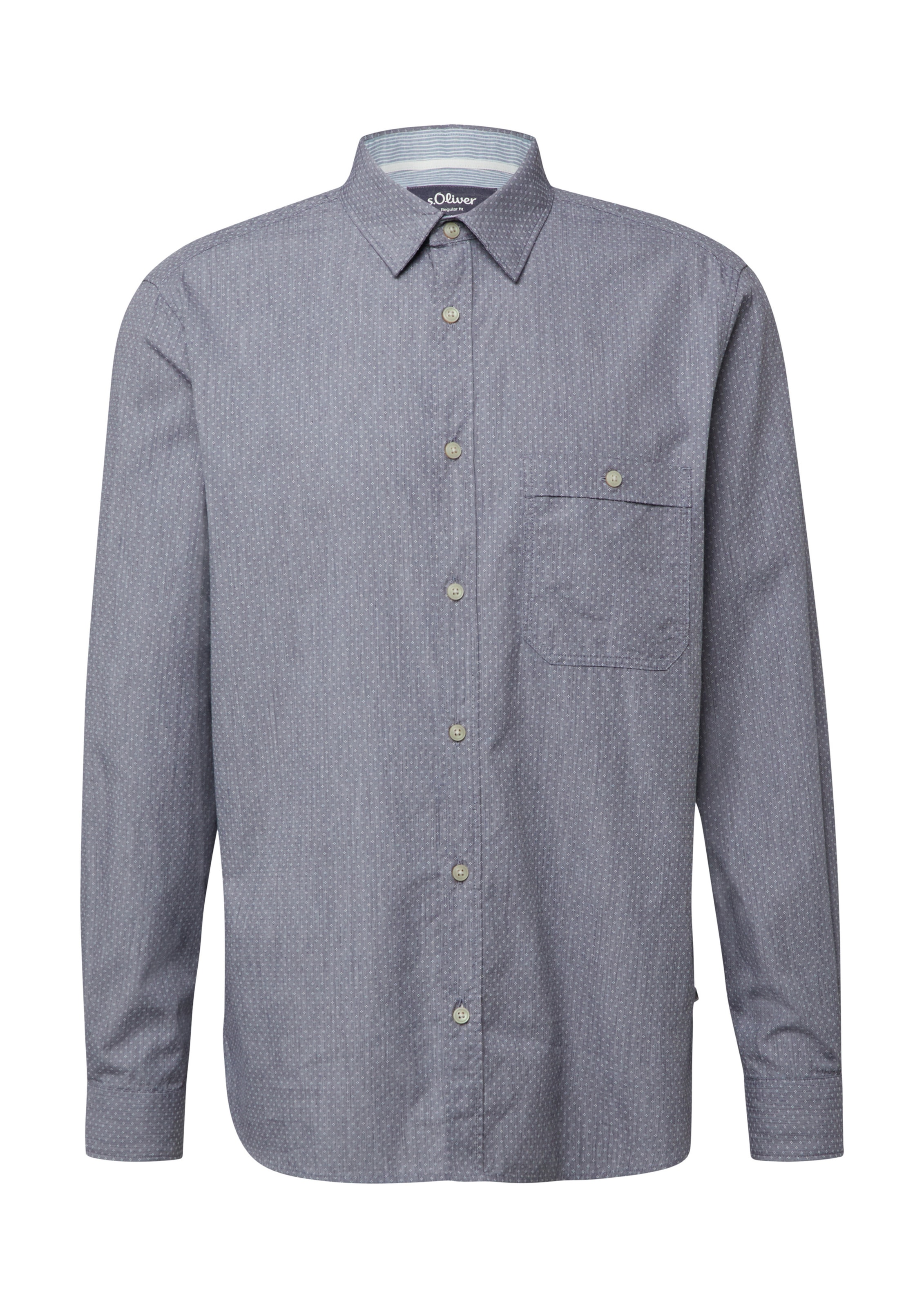 s.Oliver Overhemd in Blauw: voorkant