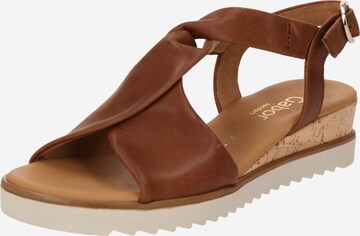 GABOR Sandals in Brown: front