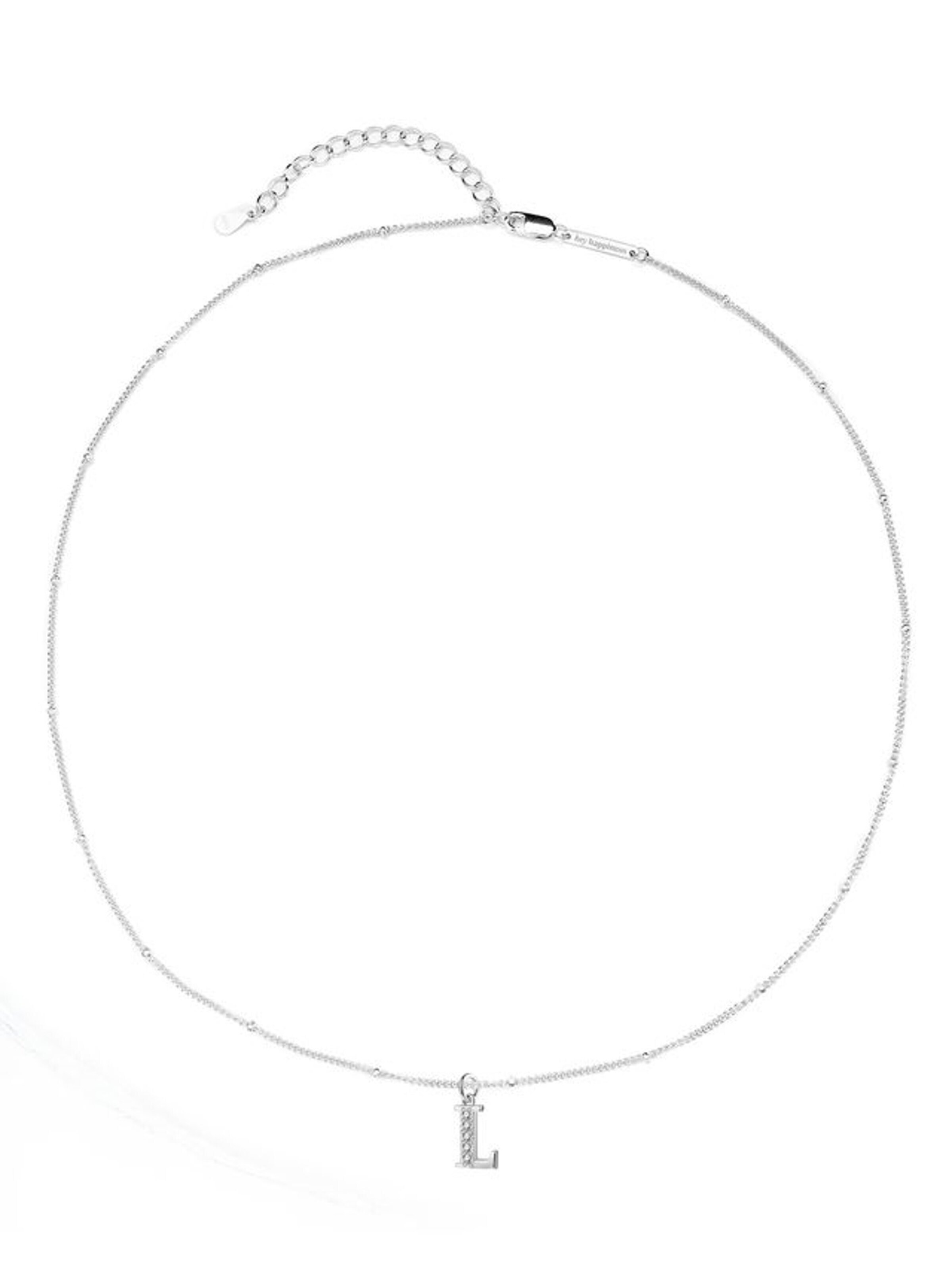 Hey Happiness Ketting 'Letter L' in Zilver