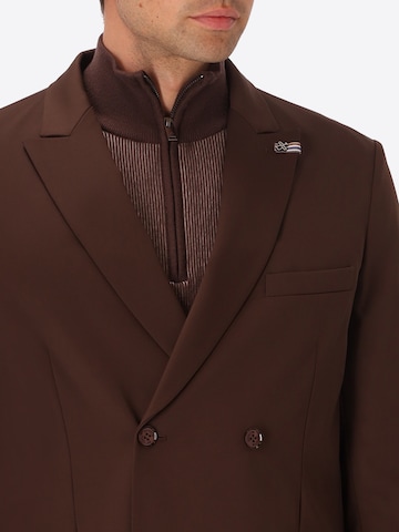 Distretto12 - Ajuste regular Chaqueta saco 'H.P.' en marrón