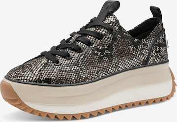 Baskets basses Tamaris en noir : devant