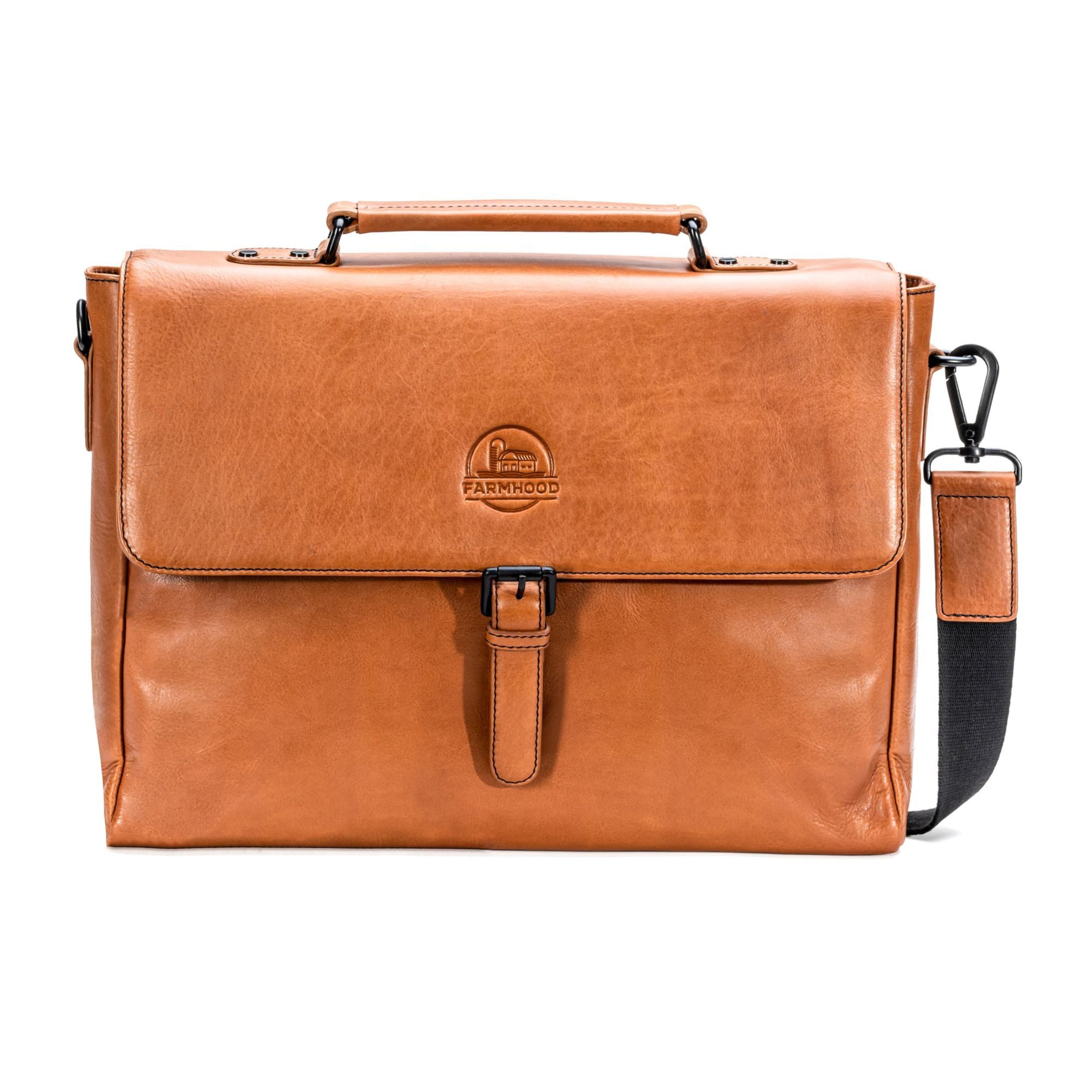 Farmhood Aktentas in Bruin: voorkant