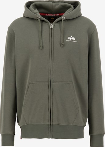 ALPHA INDUSTRIES Sweatjakke i grøn: forside