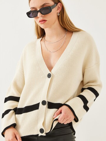 Bianco Lucci Плетена жилетка в бежово: отпред