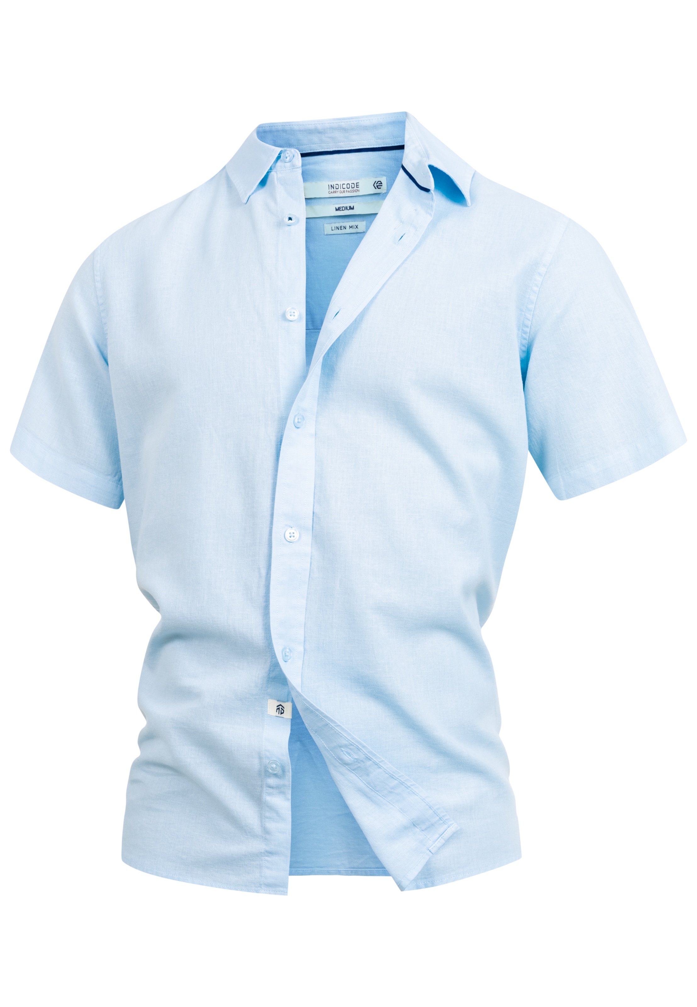 INDICODE JEANS Hemd 'Ceppo' in Blau: Vorderseite