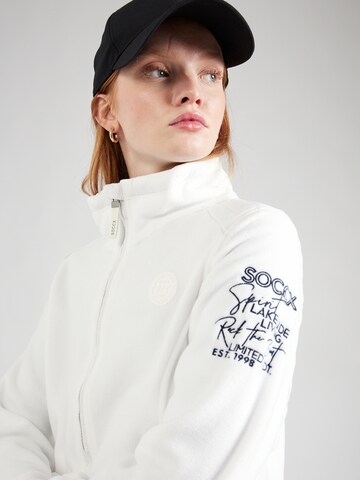 Soccx Fleece jacket 'Rock The Boat' in White