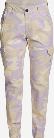 Effilé Pantalon cargo Urban Classics en violet : devant