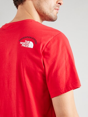 Maglietta 'EXPEDITION SYSTEM' di THE NORTH FACE in rosso
