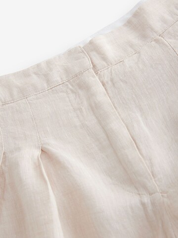Next - Pierna ancha Pantalón plisado en beige