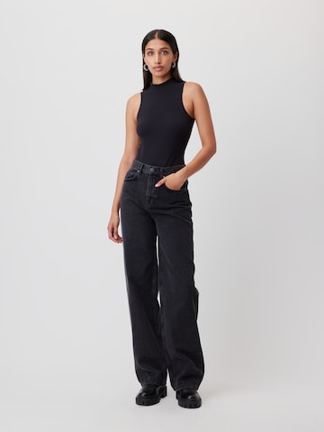 Wide Leg Jean 'Cleo' LeGer by Lena Gercke en noir