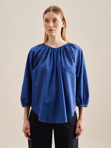 SEIDENSTICKER Blouse 'Schwarze Rose' in Blauw: voorkant