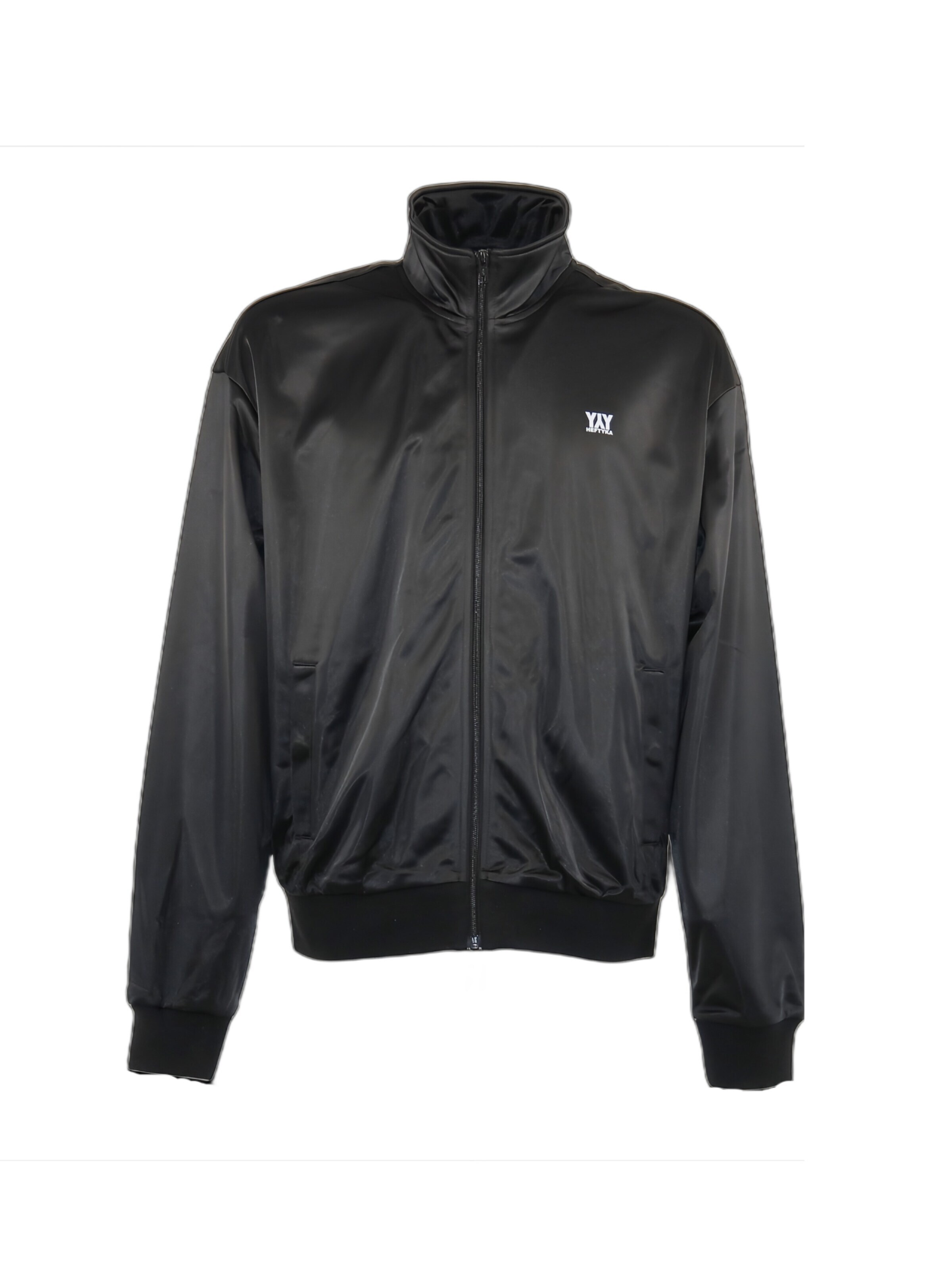 HEFTYKA Athletic Jacket 'TRACK JACKET' in Black: front