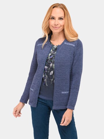 Goldner Knit Cardigan in Blue: front