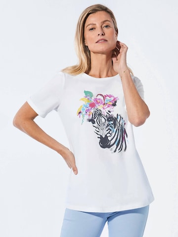 Goldner Shirt in Weiß: Vorderseite