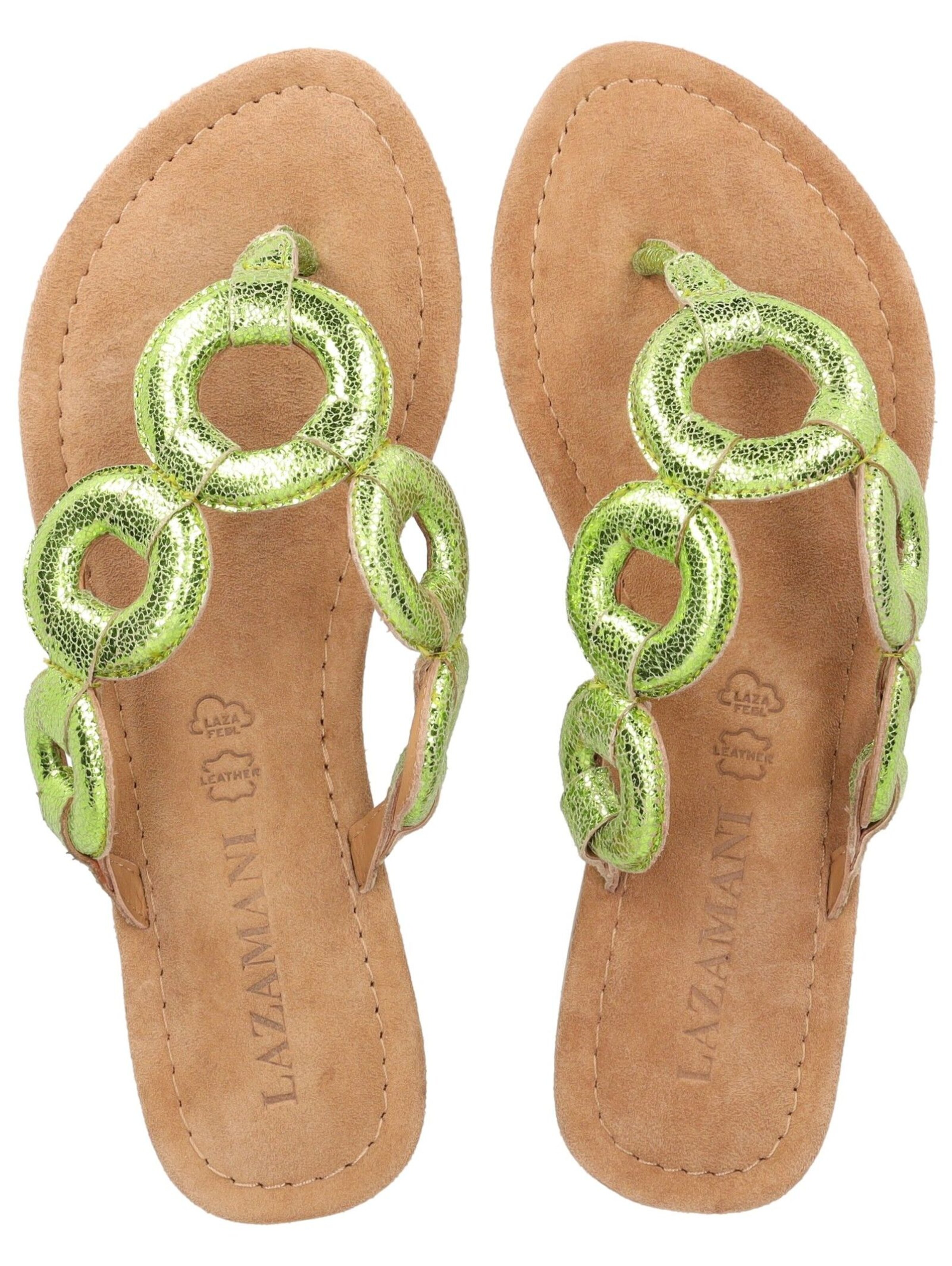 Tongs LAZAMANI en vert