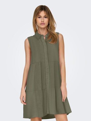 ONLY - Vestido camisero 'SIESTA' en verde: frente