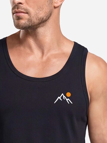 Neverless Shirt 'Mountain Sun' in Black