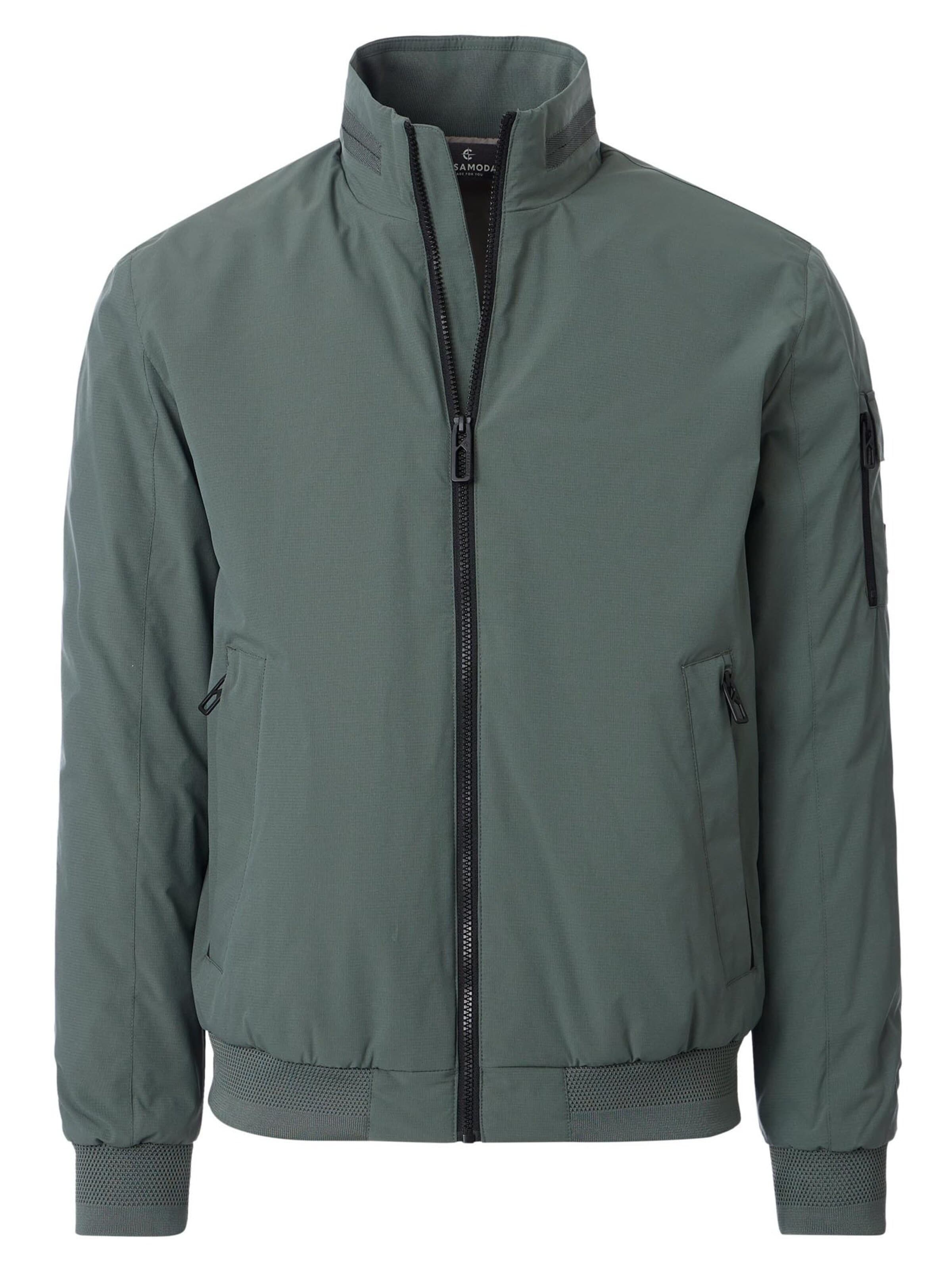 CASAMODA Between-Season Jacket 'Basic' in Green: front