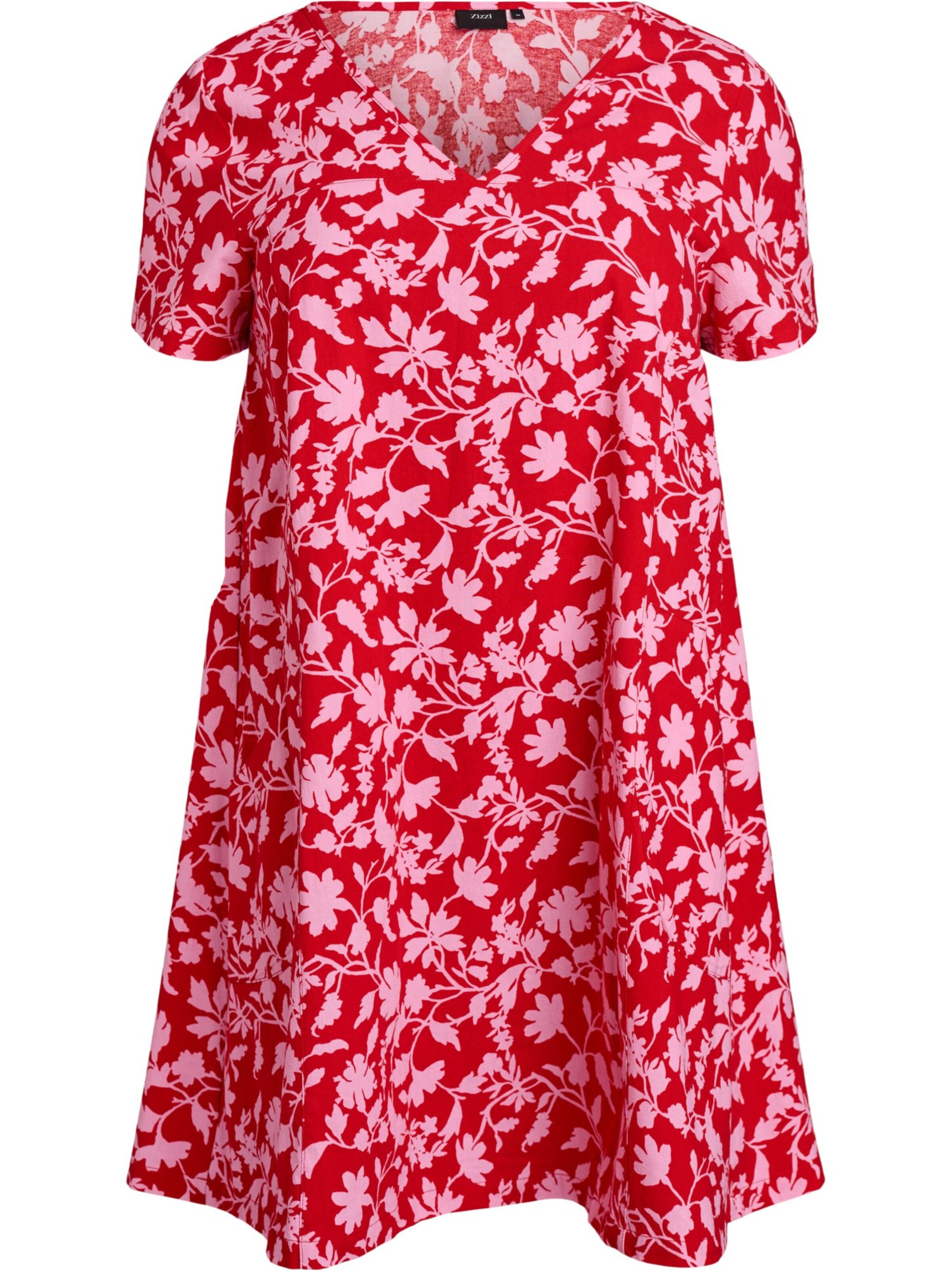 Zizzi Letné šaty 'Jeasy' - Červená: predná strana