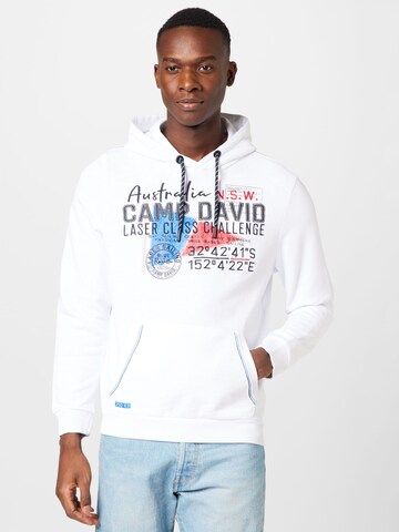 CAMP DAVID Sweatshirt in Weiß: predná strana