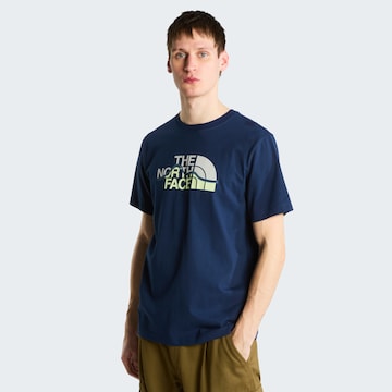 THE NORTH FACE Тениска 'Mountain Line' в синьо: отпред