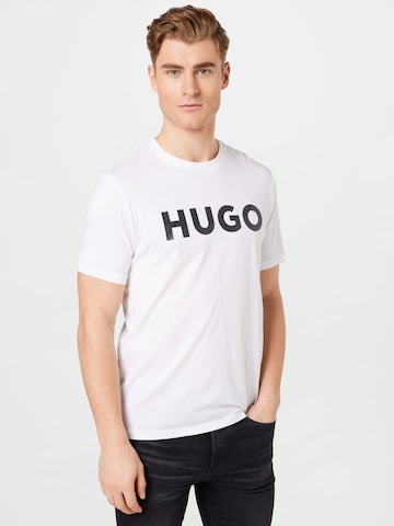 Tricou 'Dulivio' de la HUGO pe alb: față