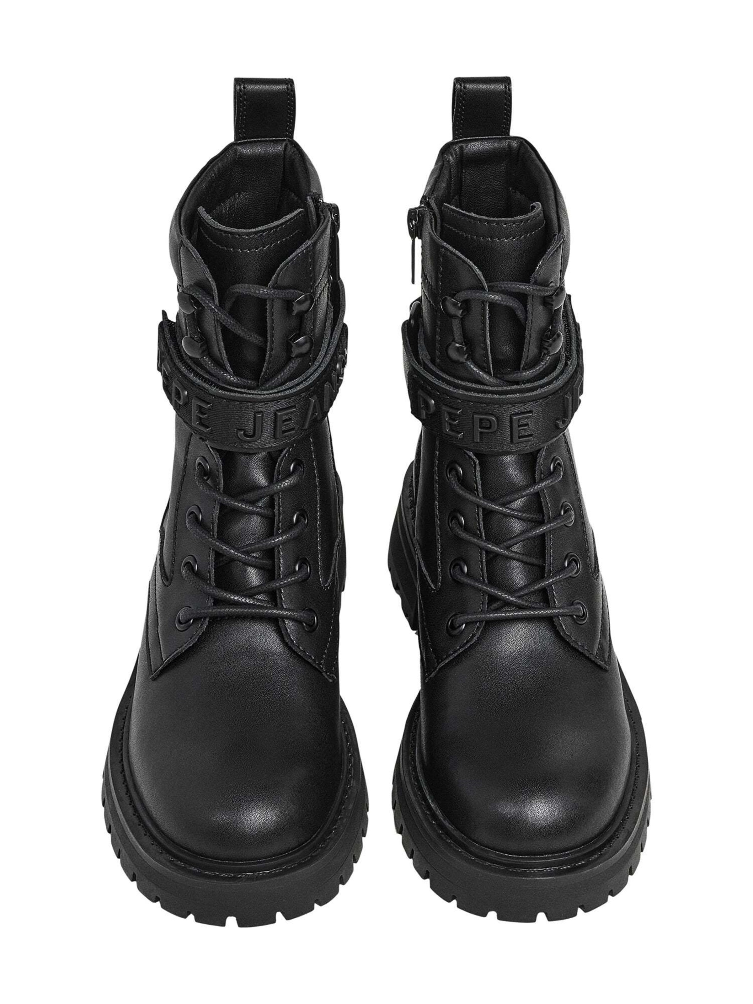 Pepe Jeans Lace-up bootie in Black