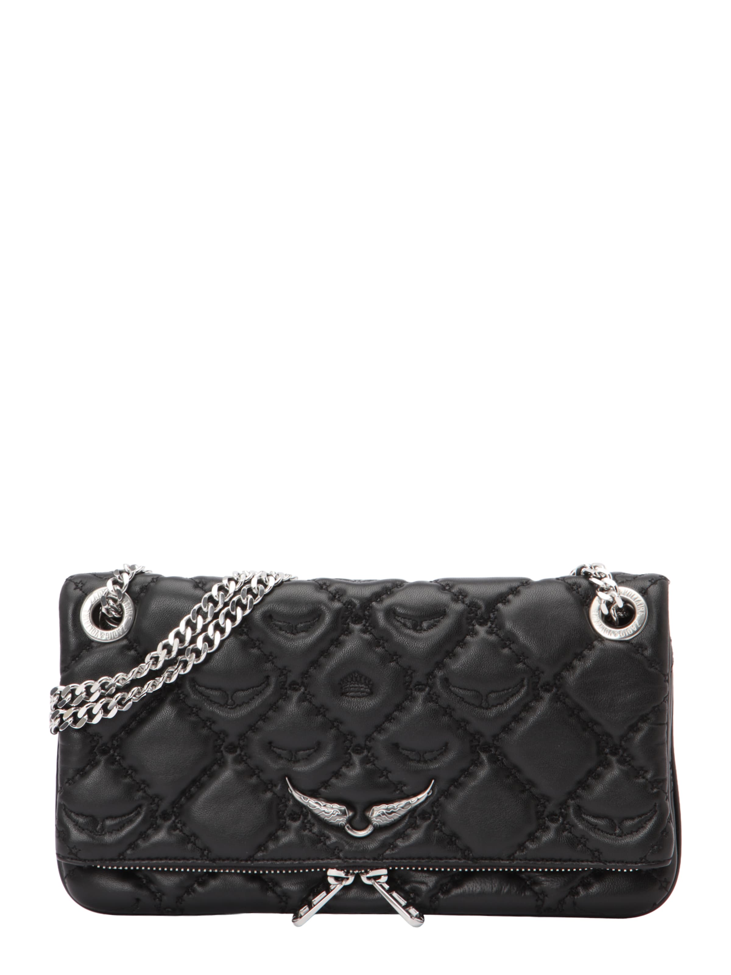 Zadig & Voltaire Τσάντα ώμου 'ROCK II' σε μαύρο: μπροστά